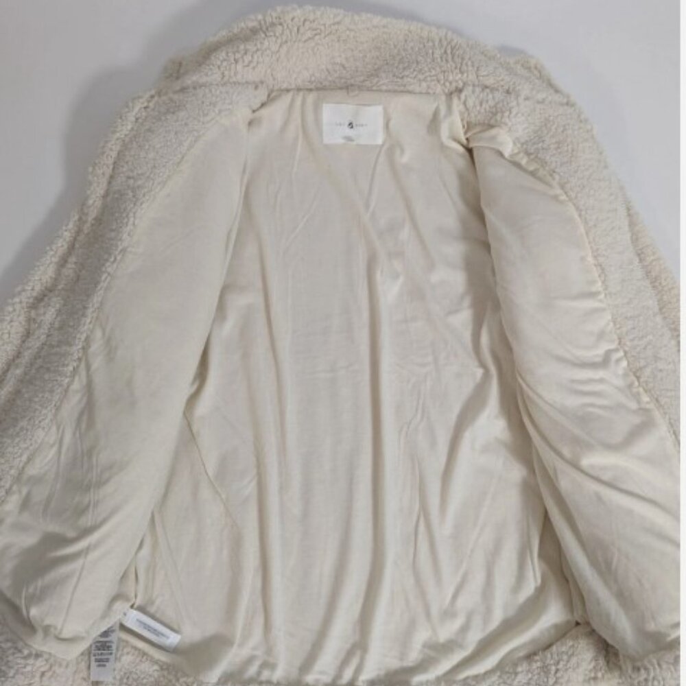 Lou & Grey Cream Cozy and Stylish Sherpa Teddy Jacket Size M - Picture 8 of 12